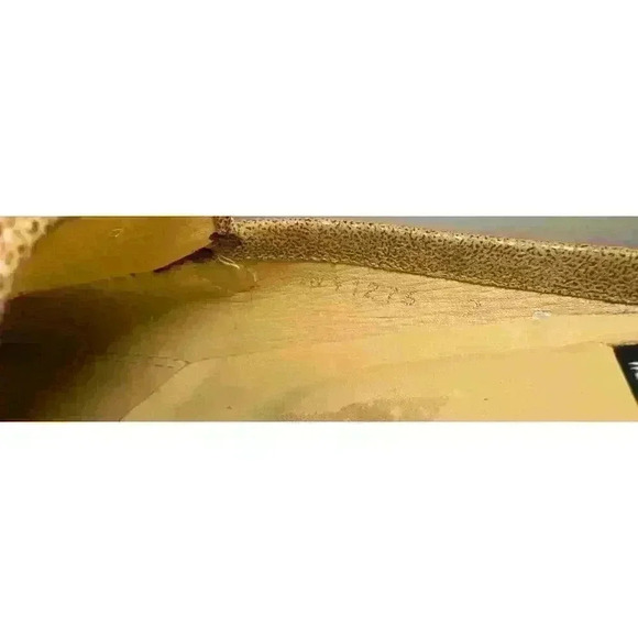 Stuart Weitzman Slide Women 7B Tan Beige Fabric Slip On Buckle Block Heel Spain - Picture 7 of 9